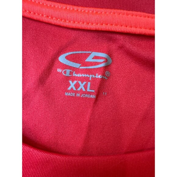 Champion Long Sleeve Activewear Red Performance Shirt XXL 100% Polyester - Picture 6 of 7